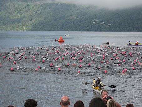 Paul Hodgson in Loch Ness